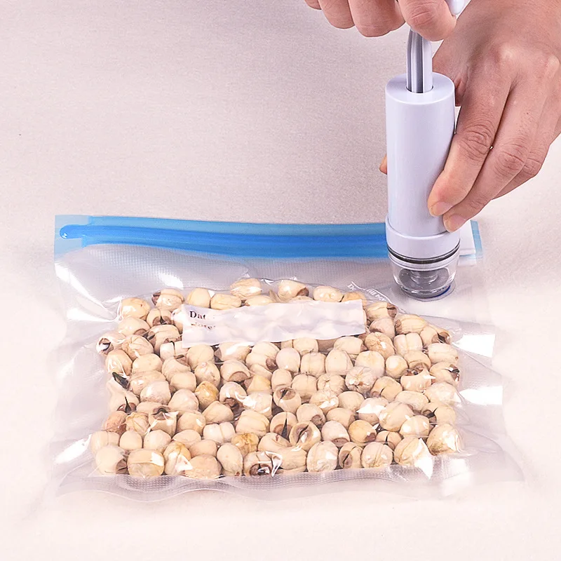 

5Pcs Food Vacuum Compression Bag Grain Vacuum Bag Sealing Air Extraction Bag Kitchen Organizer Cooked Food Fresh Keeping Bag