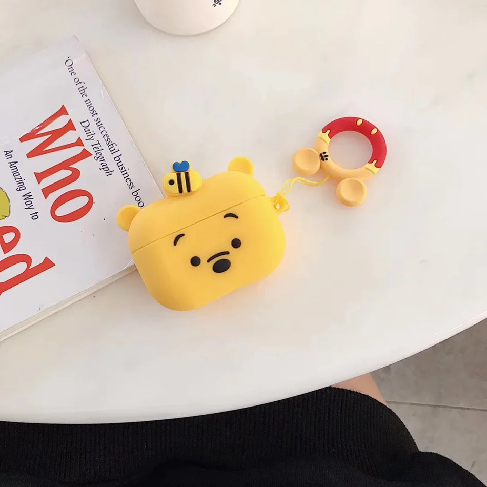 3D чехол для наушников для Airpods Pro Чехол Силиконовый медведь кошка Мультяшные наушники/Earpods чехол для Apple Air pods Pro 3 чехол Брелок