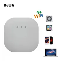 KuWFi 300 Мбит/с Внутренний потолочный Беспроводной Wi-Fi точка доступа AP Wi-Fi ретранслятор удлинитель маршрутизатор 48 В POE адаптер питания(China)