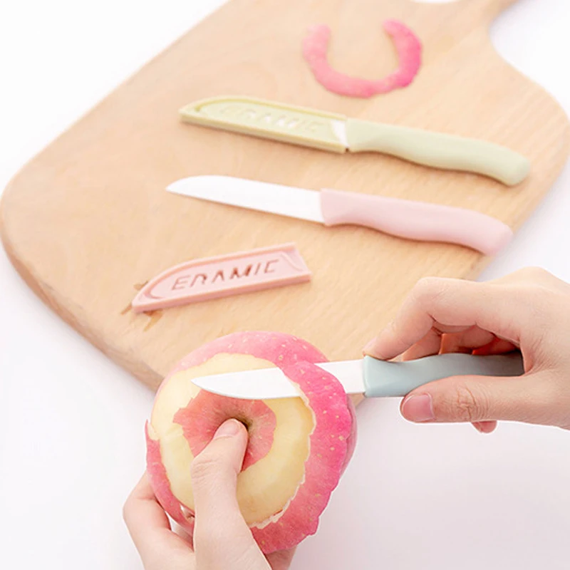 Kitchen Knives Cooking Tool Ceramic Paring for Fruits Vegetables Chef Utility High Quality Slicing Anti-slip Handle Knives Kitchen Knives Cooking Tool Ceramic Paring for Fruits Vegetables Chef Utility High Quality Slicing Anti-slip Handle Knives