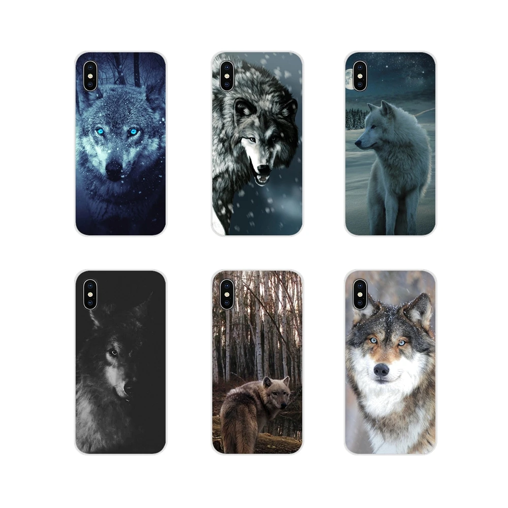 Прозрачный чехол из ТПУ для Motorola Moto X4 E4 E5 G5 G5S G6 Z Z2 Z3 G G2 G3 C Play Plus Wolf Animal черный и