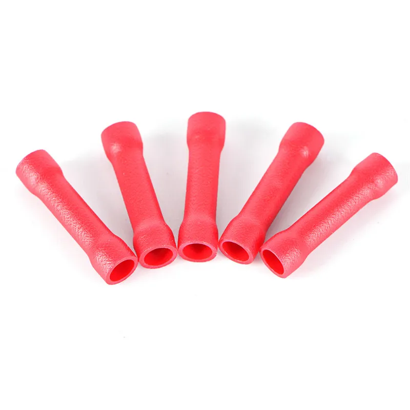 100pcs 2.5cm PVC Connectors Female Cold Junction Terminals Insulated Assorted Elec cal Wire Terminal Crimp Connector