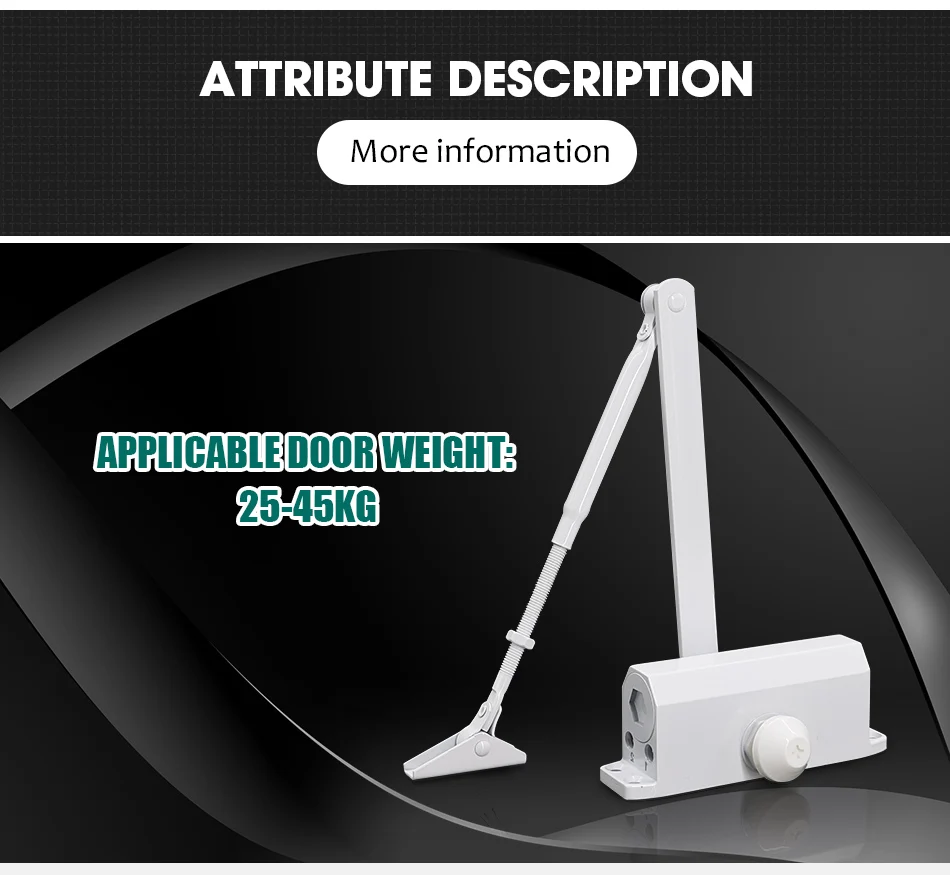 White-Color-Easy-To-Install-Hydraulic-Buffer-Door-Closer,For-25kg-45kg-door,-protect-door-closer_15