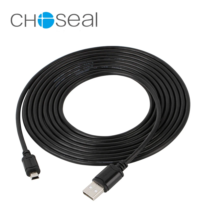 Choseal QS5308 USB 2.0 Male To Mini 5PIN USB Fast Charging Data Cable For Cellphone Laptop Camera