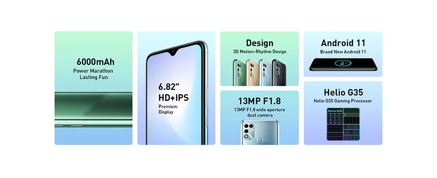 infinix hot latest phone Infinix Hot 11 Play 6.82'' HD+ Display Smartphone 4GB+64GB 6000mAh Battery Helio G35 13MP AI Dual Rear Camera Global Version latest infinix phone