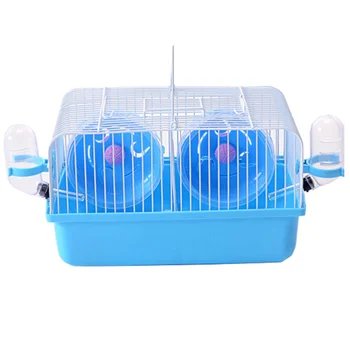

1 pcs Cage Small Blue Useful Practical Well Design Delicate Fight Isolation Cage for Protection Pet Hamster Mice
