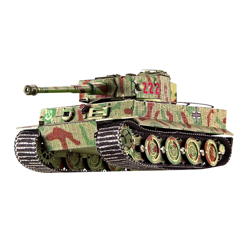 Piececool 3D Metal Puzzle TIGER I tank Model kits DIY Laser Cut Assemble Jigsaw Toy GIFT For Children | Игрушки и хобби