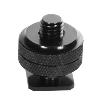 

2PCS Aluminum Socket 1/4\" 3/8\" Tripod Screw to Flash Hot Shoe Mount Adapter 95AF
