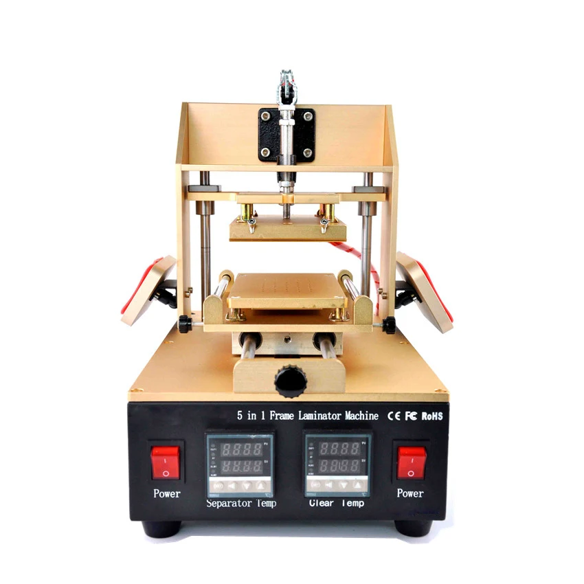 

UYUES500L 5in1 LCD Separator machine=for Bezel Samsung Middle Frame+for iPhone Frame Laminator+Vacuum LCD Separator+Glue Remove