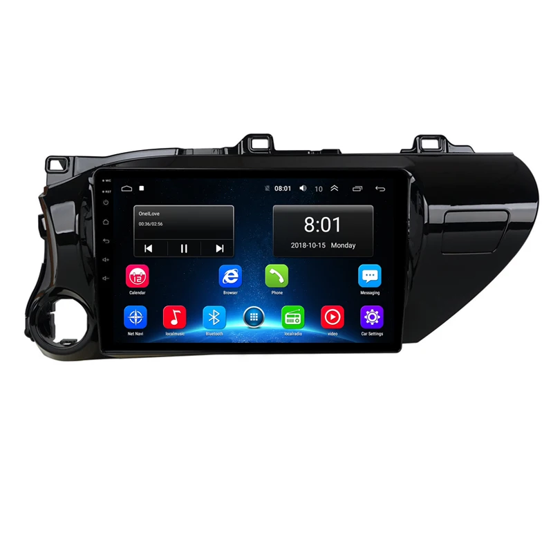 Best 10.1" Quad Core Android 9.1 Car DVD GPS For TOYOTA Hilux 2016 2017 Multimedia Navigation Radio stereo headunit bluetooth wifi 16
