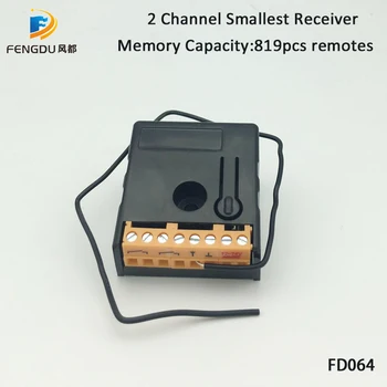 

433.92 Mhz 2 Channels RF Universal Auto Gate Remote receiver storage 819pcs remote controls DC12V/24V open code for all chip
