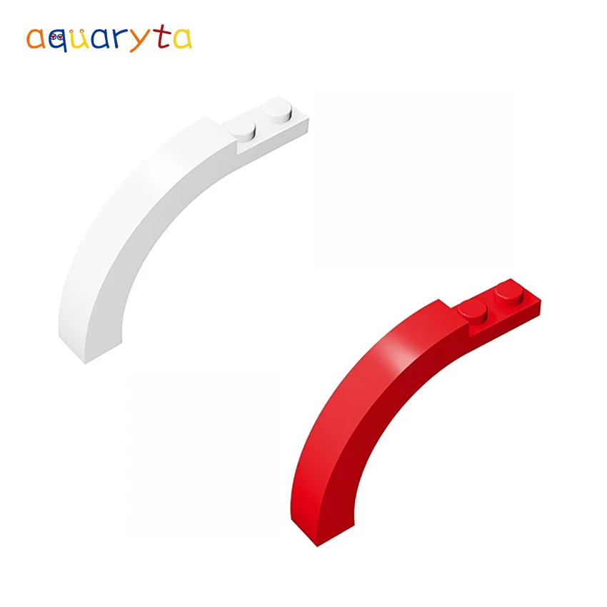 Aquaryta 20Pcs Building Blocks Brick Arch 1X6X3 1/3 Curvo Top Compatibile Con 6060 15967 Fai Da Te Educativo Particelle Giocattolo Per Adolescenti
