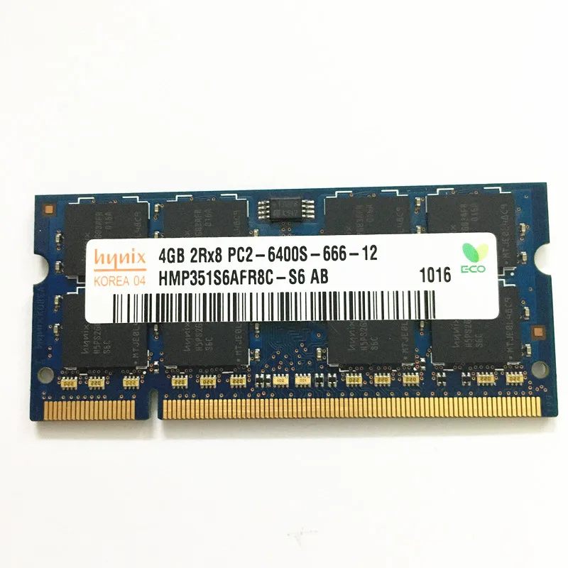 Оперативная память Hynix DDR2 б/у 800 МГц 4 Гб 2Rx8 PC2-6400S-666-12 для ноутбука 200pin ddr2 |
