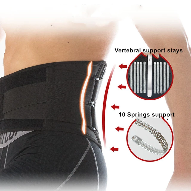 Men Women Waist Trimmer Spine Support Belt Steel Plate Support Gym Fitness Weightlifting Lumbar Back Brace Sport Accessories 3