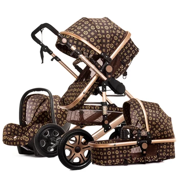 luxury baby stroller 3 in 1 travel system with infant seat