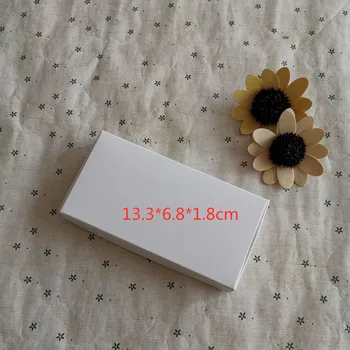 

13.3*6.8*1.8cm 50pcs Brown Carton Kraft paper Box Wedding Gift Candy Boxes Soap Packaging Jewellry Packing Box