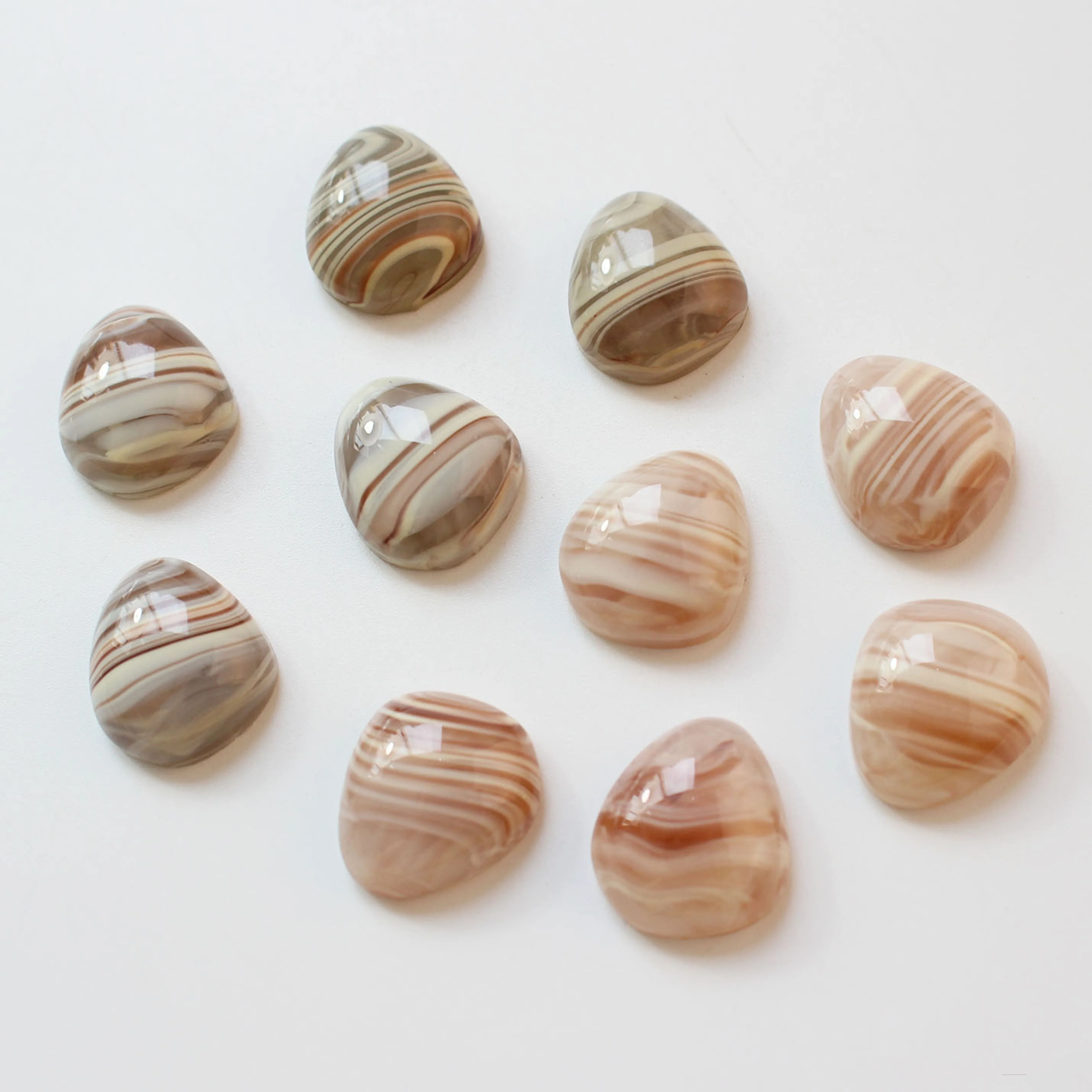 

New style 50pcs/lot color print geometry water drop shape flatback resin beads diy jewelry earring/garment accessory