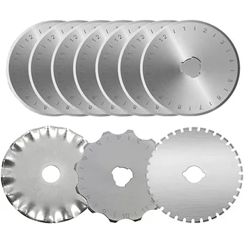 

NEW-Rotary Cutter Blades 45mm, 10 Pack Rotary Blades 45mm Cutter Replacement, Sharp and Durable