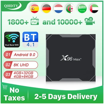 

X96 MAX Plus IPTV BOX Android 9.0 IPTV Spain m3u Germany Nederland Arabic IPTV Portugal Dutch 4k Morocco IP TV NO App include