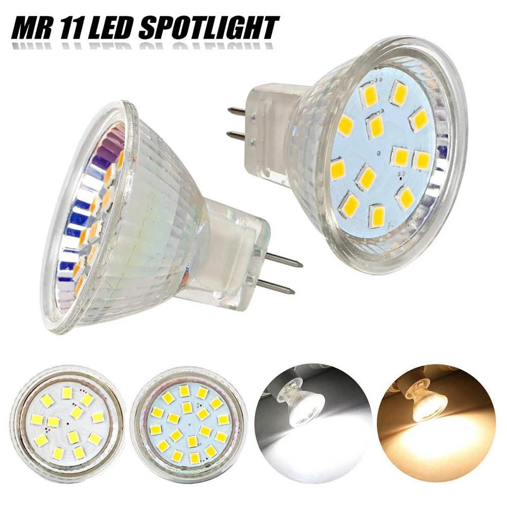 MR11 Светодиодный точечный светильник DC/AC12V Светильник лампы SMD2835 без затемнения