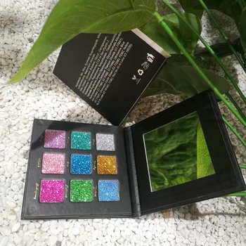 

Best private label products Shiny 9 colors full glitter eyeshadow gloss pigment Halloween Christmas makeup minimum order