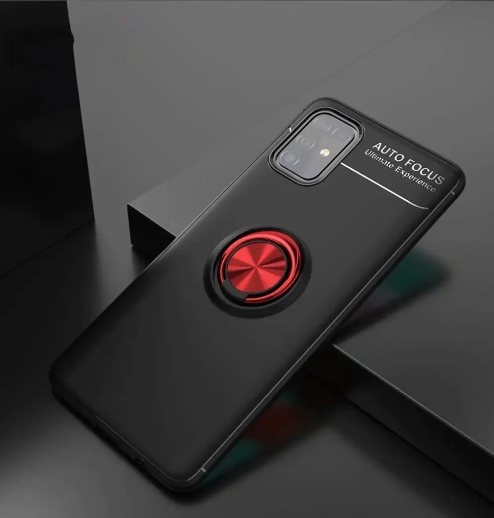 Ring Silicone Case For Samsung Galaxy M31 M21 M30S A11 A41 A01 A21S A81 A91 M10 M30 Case Anti-fall Phone Soft Cover