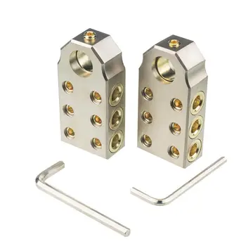 

Universal High Quality Dual 1/0 & 8 Gauge Positive or Negative Battery Terminal Sand Plating Nickel With Conversion Sleeve