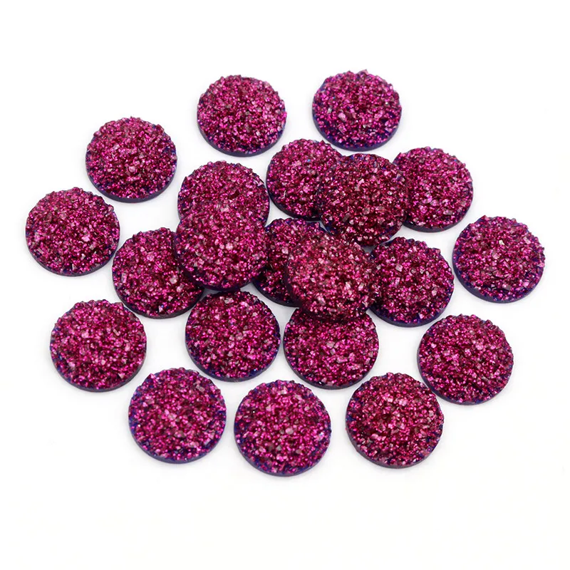 Модные 40 шт 8 мм 10 12 смешанные цвета Druzy натуральный камень выпуклая плоская