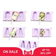 1 компл. Мороженого силиконовые формы 3 отверстия эскимо Производитель С Пылезащитным покрытием палочки