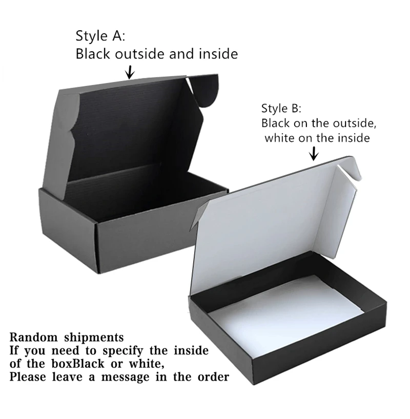 Black Color Packaging Box, Small Gifts Box, Kraft Paper Box for Wig Jewelry, Custom Printed Logo, 5 Pcs, 10Pcs 7 H9463aa2a32d64a37a9e6fb0d620fd6153
