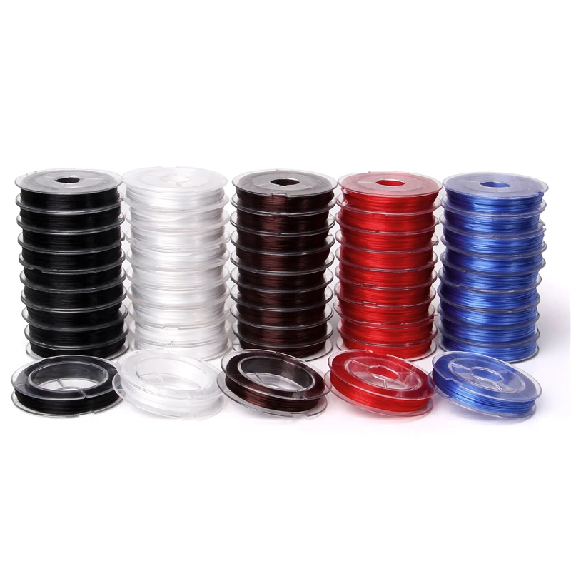 

2 M/Roll 0.8 mm White Crystal Stretch Cords Wire Wholesale Colorful Elastic Rope Lines DIY Making Jewelry Bracelets Necklace