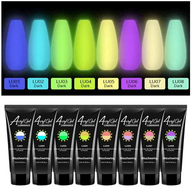 

15ml Nail Extension Gel Nail Polish Nail Acrylic Gel Set Temperature Color Changing UV LED Quick Thermal Builder Gel