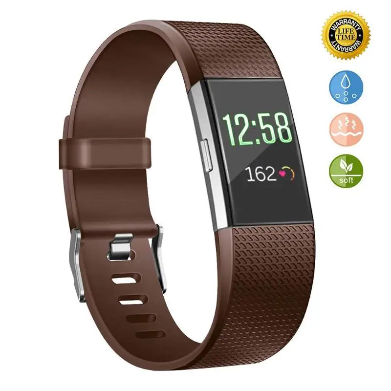Силиконовый спортивный ремешок для часов браслет ремешок для Fitbit Charge2 Smartwatch