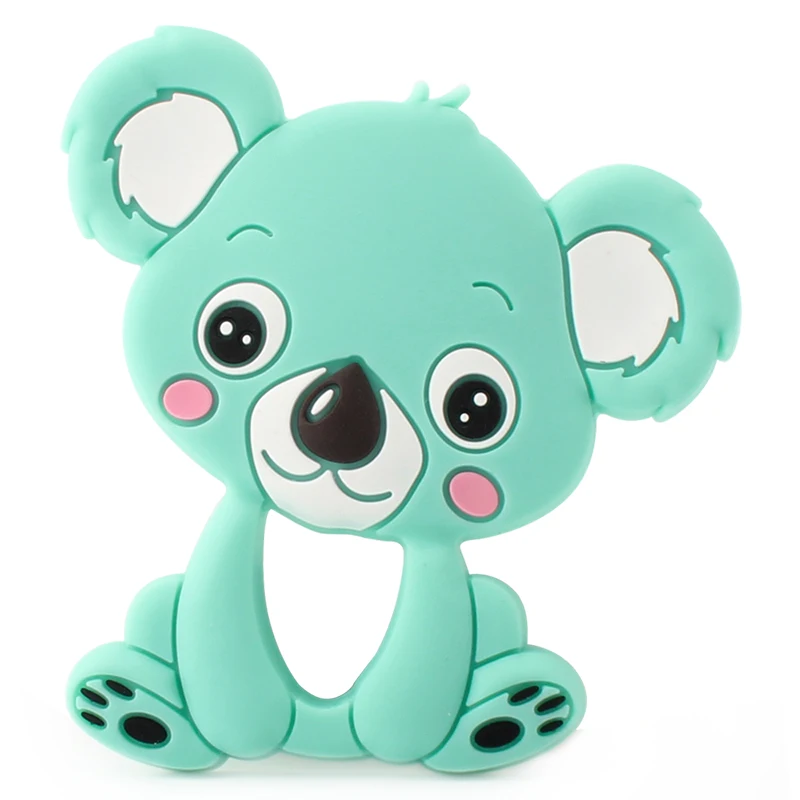 Teether Turquoise Keep&Grow, коала, силиконовые бусины, без бисфенола, грызуны, Детские Силиконовые Прорезыватели, сделай сам, прорезыватели, ожерелье, подвеска, детский силиконовый браслет - Цвет: Teether Turquoise