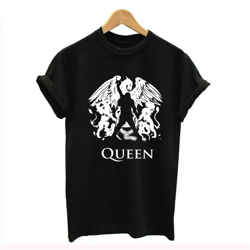 Футболка женская в стиле панк-рок группа королева короткий рукав Футболка модная женская уличная летняя футболка - Цвет: 1460