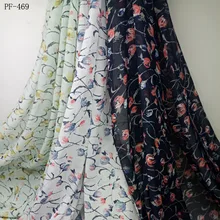 Шифоновая ткань 75D шифоновый, ткань с принтом платье из летней ткани Вертикальная прозрачная ткань