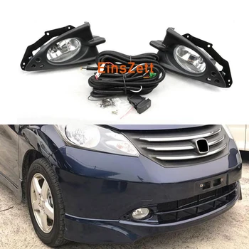 

1set Car Fog Lamp Assembly For Honda Freed 2010 2011 Front Bumper Lamp 12V Halogen Bulb Day Light with Switch Wiring