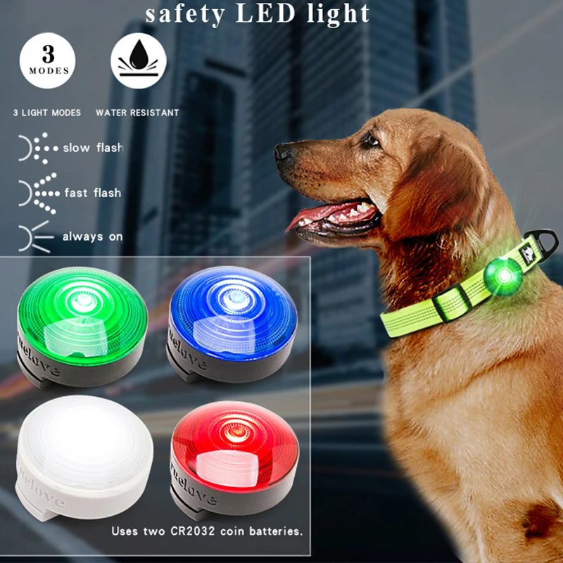 Truelove-Luz Led intermitente de seguridad para mascotas, accesorios para perros, colgante brillante para exteriores, arnés para Collar, productos para mascotas