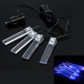 

12V Blue Car Atmosphere Lighting Ornaments Decoration Romantic LED Floor Decoration Lamp Interior Accessories