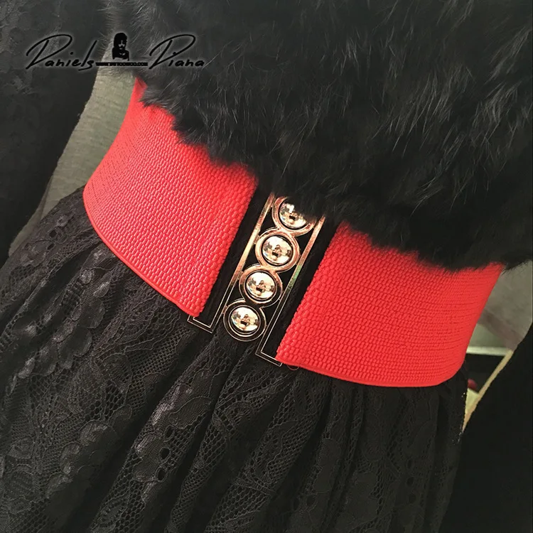 

Elastic Lace Black Belts for Women Luxury Brand Designer Belts for Costumes Jeans Belt Female Wedding Dress Waistband Party