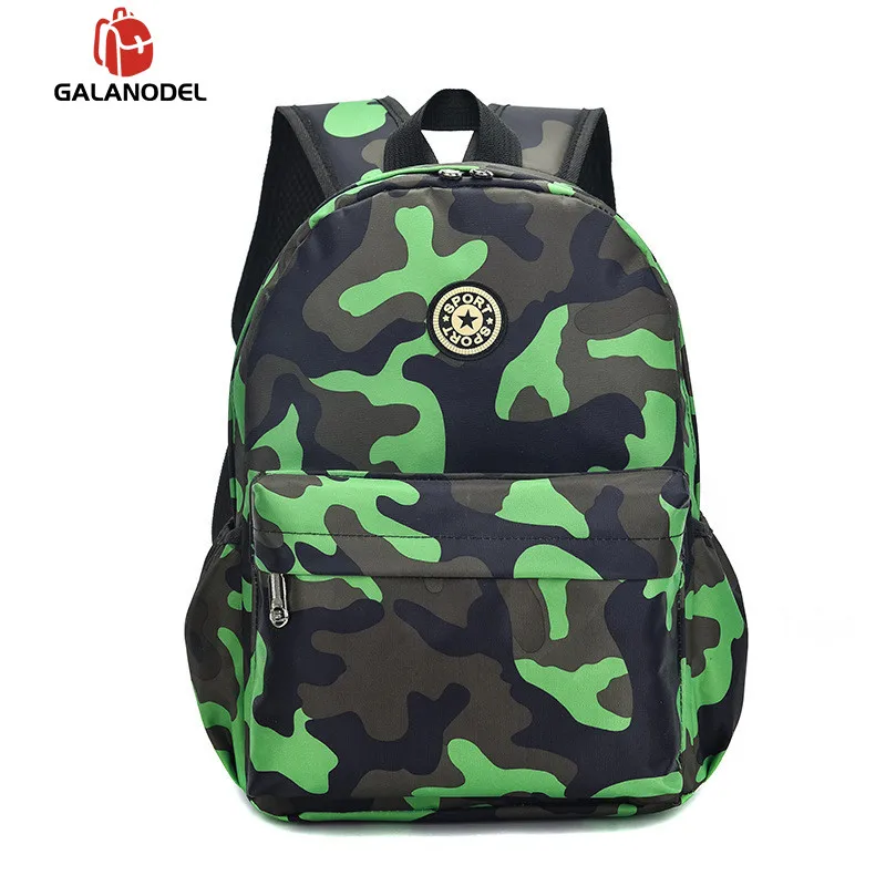 cheap New Kids Backpacks Cartoon Camouflage Printed School Bags for Kindergarten Girls Boys Children Travel Bags Nursery Bag Small big