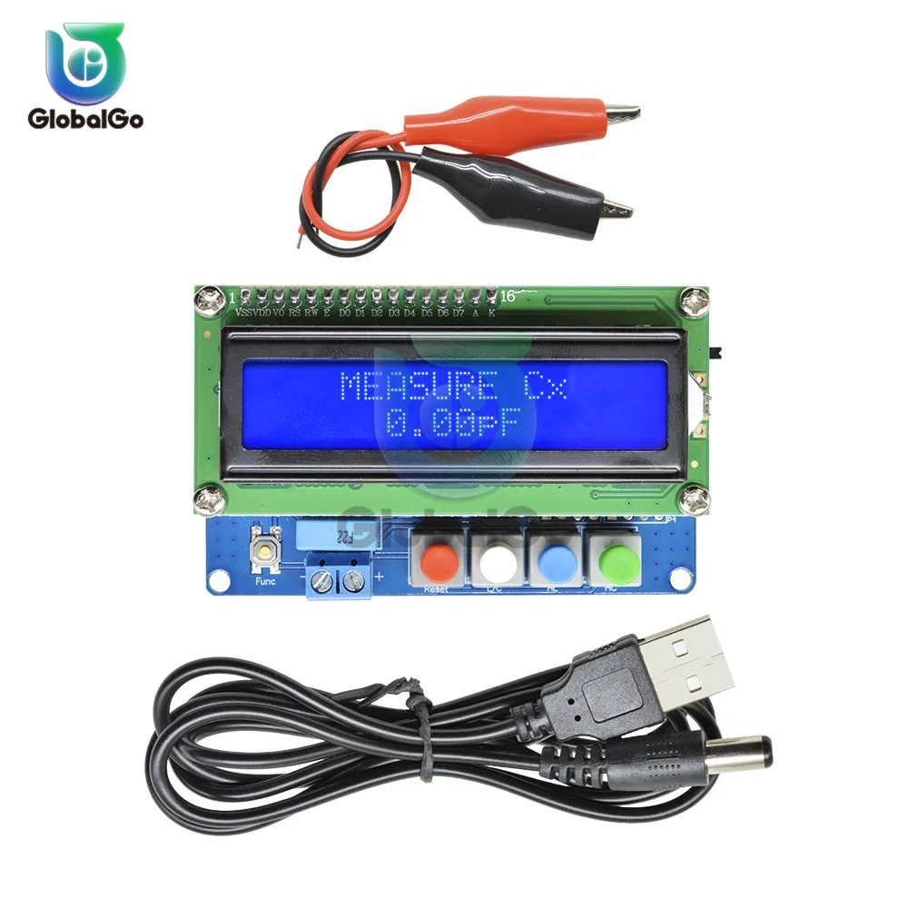 

Digital Capacitor Capacitance Meter LC100-A LCD Backlight Screen Inductance Tester Mini Usb Cable Alligator Crocodile Clips Wire
