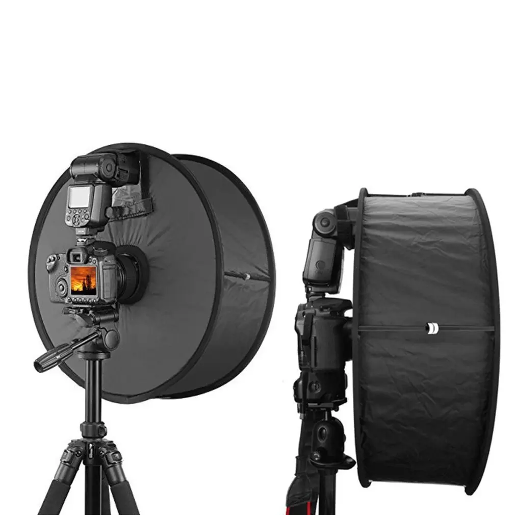 

Ring Softbox SpeedLite Softbox Flitslicht stand 45cm Opvouwbare Diffuser Ring Speedlight Soft box voor Canon Nikon Speedlight