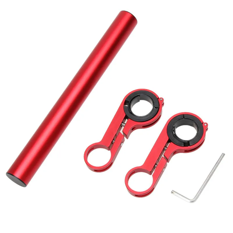 Стойка для скутера, удлинитель для руля для Xiaomi M365, самокат для Ninebot Es1 Es2, электрический скейтборд, двойной удлинитель, держатель - Цвет: Красный