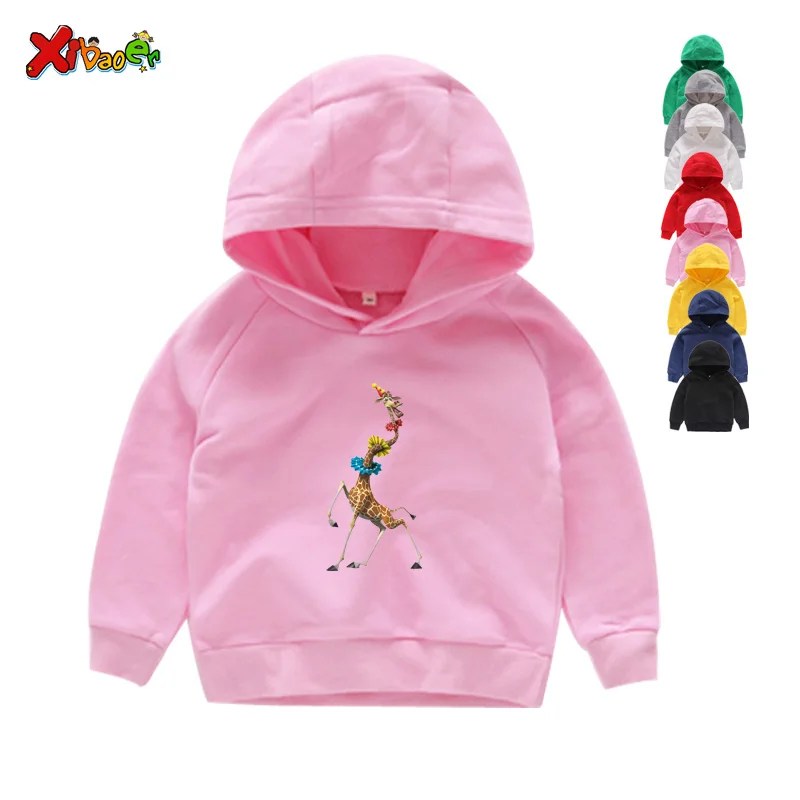 

Blue Student Hoodies Madagascar Penguins Dance 100% Cotton Kids Sweatshirts Tops Cute Image Funny Hoodies Sweatshirts 2T-8T