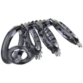 Reusable Penis Extender Sleeve Condoms Delay Enlargement Erotic Sex Toys For Men Couples Cock Rings Chastity Cage No Vibrators 2