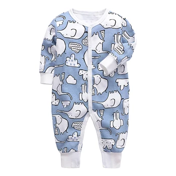 

Baby Boy girl Rompers Long Sleeves Tight cuff infant Kawaii Animal even climb clothes conjoined ha garments
