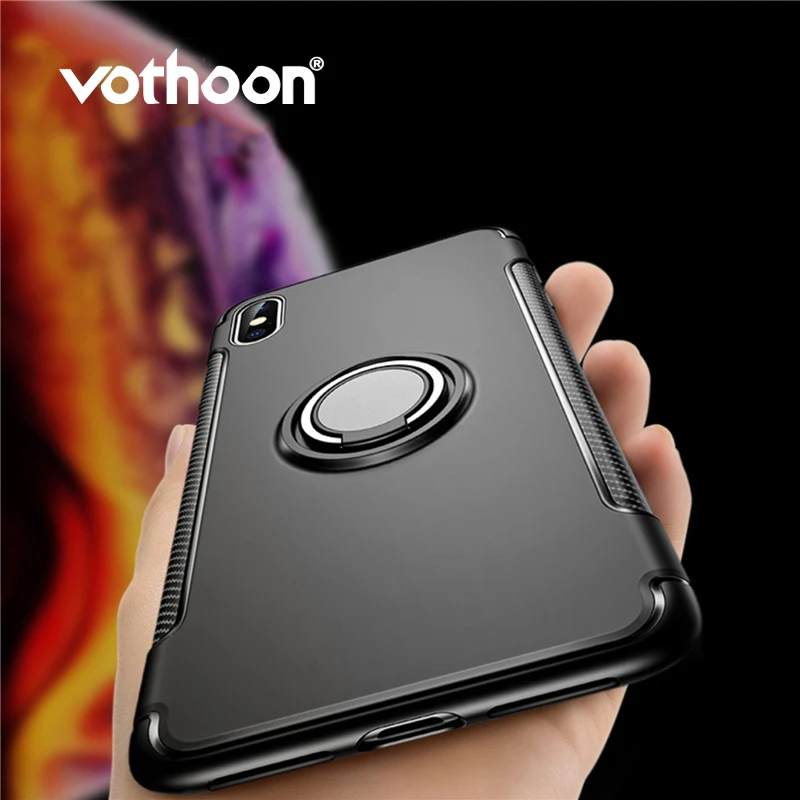 

Vothoon Soft Shockproof Case For iphone Xr Xs Max 6s 7 8 Plus Anti Knock Silicone Car Holder Ring Case Cover For iphone Xs