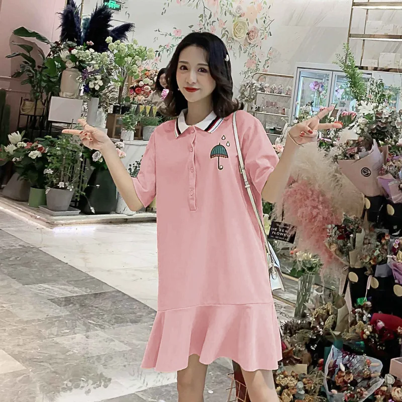 

Fashion Maternity Clothes 2019 Summer Wear New Style Fashion Mom Loose-Fit Pregnant Women Dress