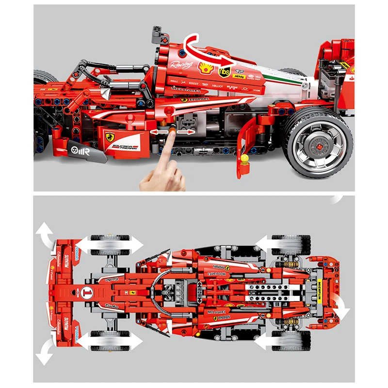 RC двухколесный подходит для мотоцикла Legoings Technic Army Military мотоцикл строительные